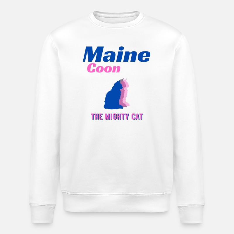 Puissance et force Maine Coon - Sweat bio ROLLER Stanley/Stella Unisexe - blanc