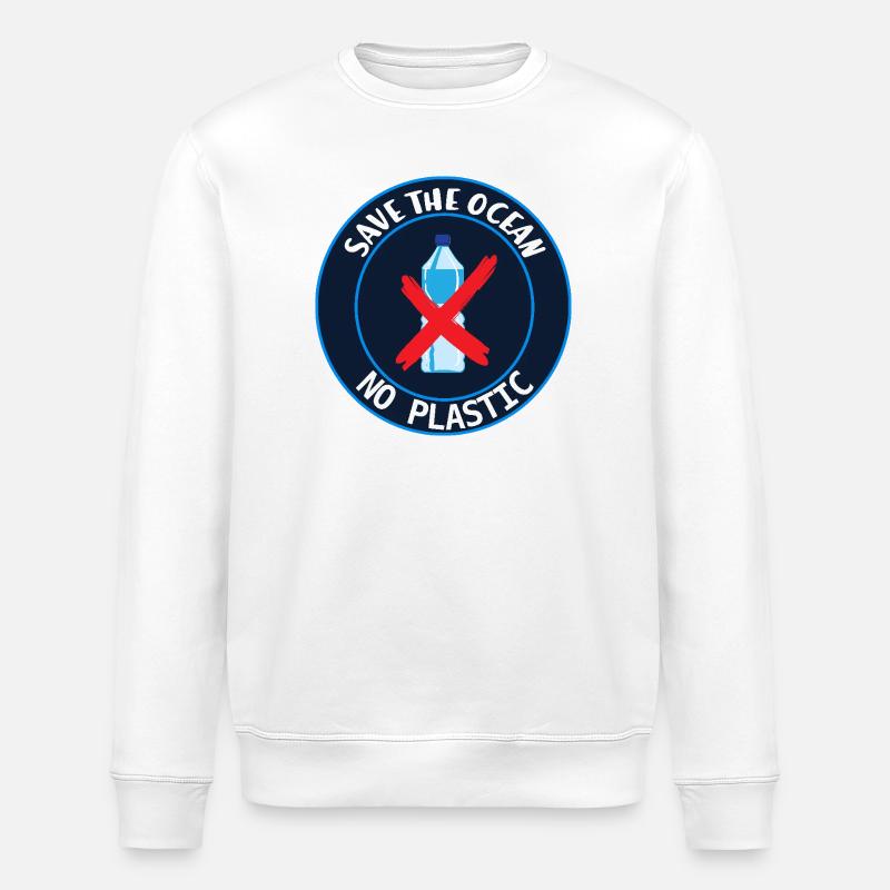 Save the ocean - Sweat bio ROLLER Stanley/Stella Unisexe - blanc