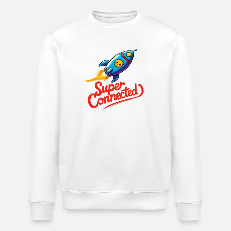 Super Connected - Stanley/Stella Unisex Bio-Sweatshirt ROLLER - Weiß