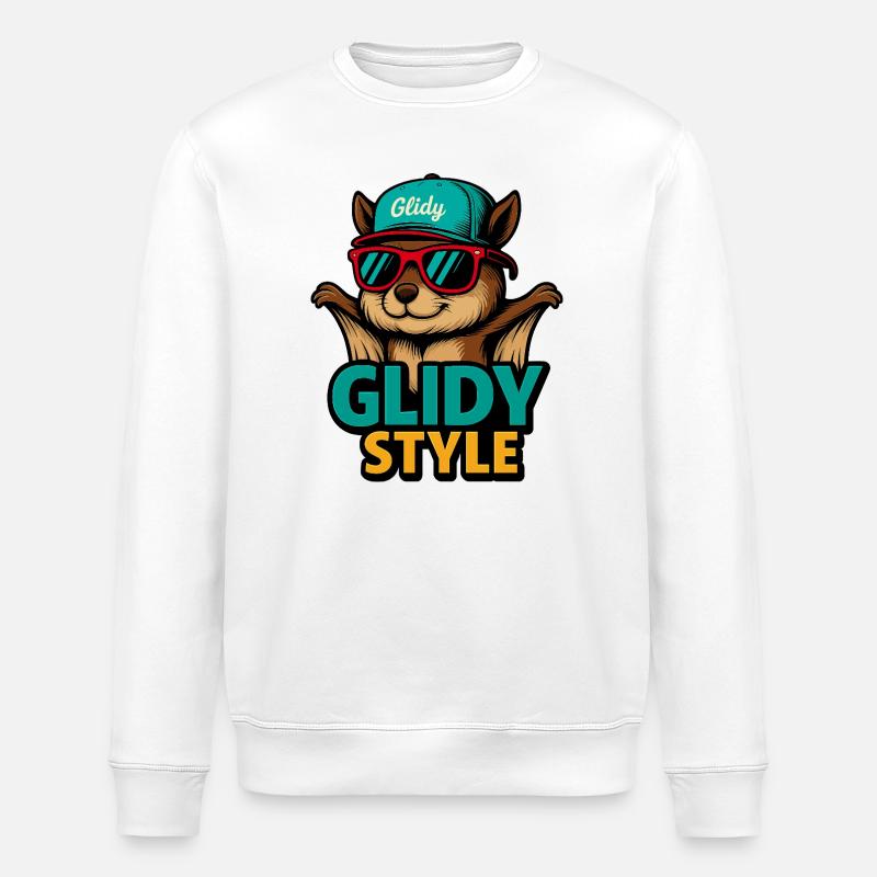 Mode de hamster style glissé - Sweat bio ROLLER Stanley/Stella Unisexe - blanc
