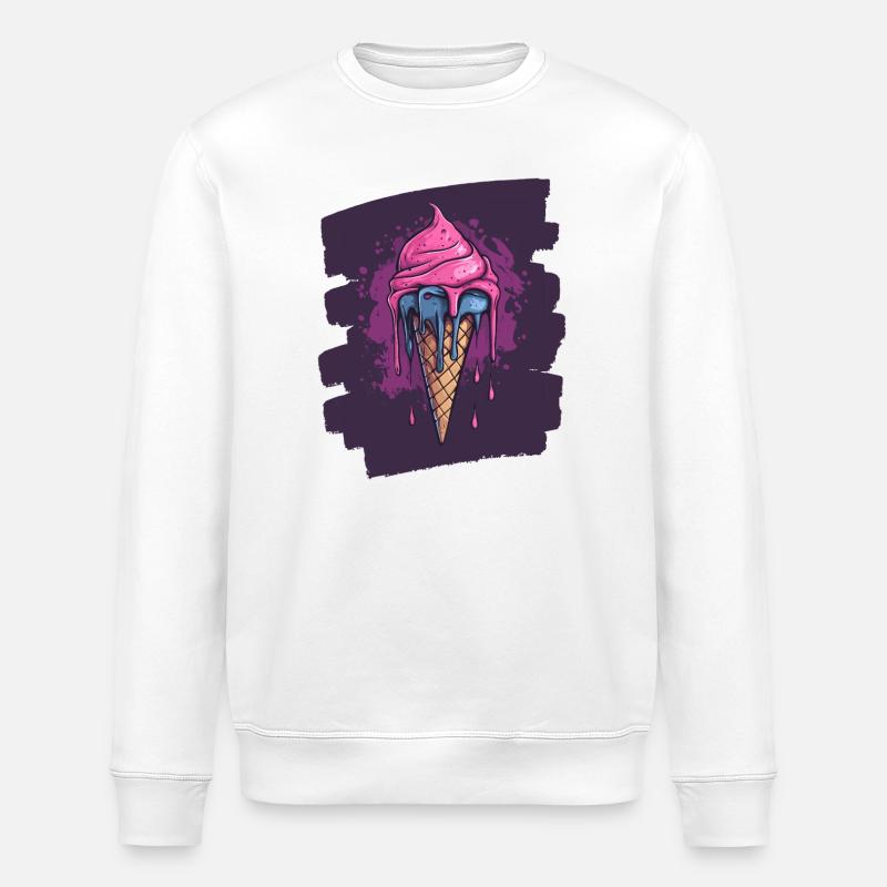 Eiscreme Eis - Stanley/Stella Unisex Bio-Sweatshirt ROLLER - Weiß