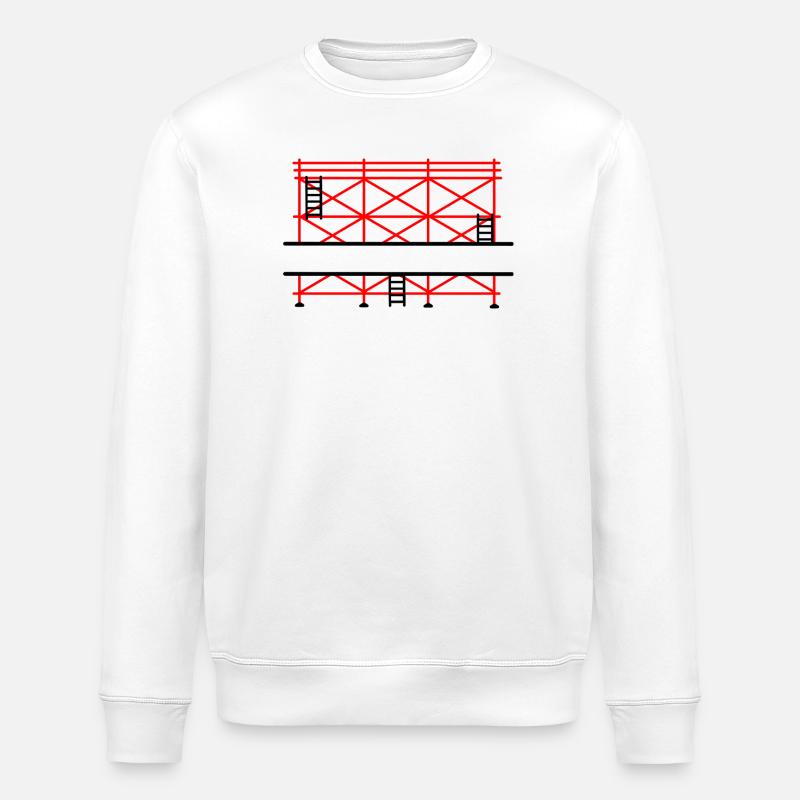 Gerüstbanner für Gerüstbauer - Stanley/Stella Unisex Bio-Sweatshirt ROLLER - Weiß