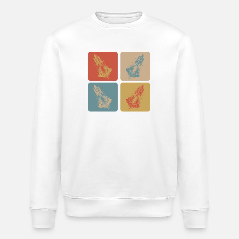 Raumfahrt Weltall Design - Stanley/Stella Unisex Bio-Sweatshirt ROLLER - Weiß