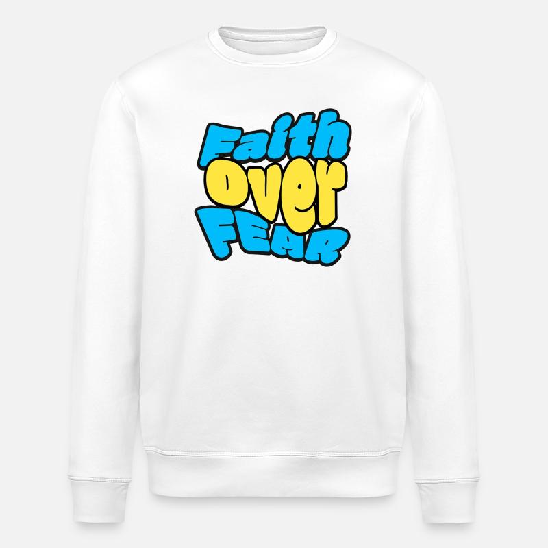 Glaube statt Angst - Stanley/Stella Unisex Bio-Sweatshirt ROLLER - Weiß