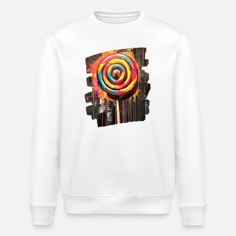 Lollipop lollipop candy candy - Stanley/Stella ROLLER Unisex Organic Sweatshirt - white