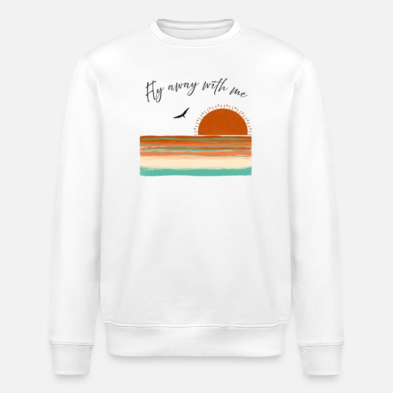Fly away with me! - Stanley/Stella Unisex Bio-Sweatshirt ROLLER - Weiß