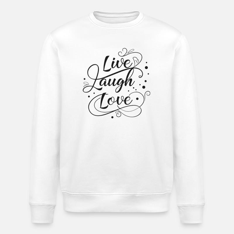 Vivre, rire, aimer - Sweat bio ROLLER Stanley/Stella Unisexe - blanc