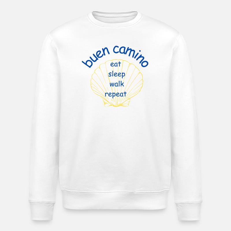 Eat Sleep walk repeat - Stanley/Stella Unisex Bio-Sweatshirt ROLLER - Weiß