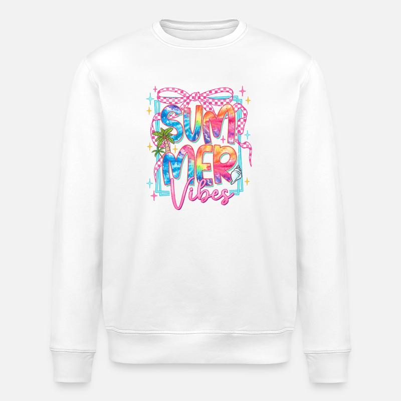 Brise tropicale - Sweat bio ROLLER Stanley/Stella Unisexe - blanc