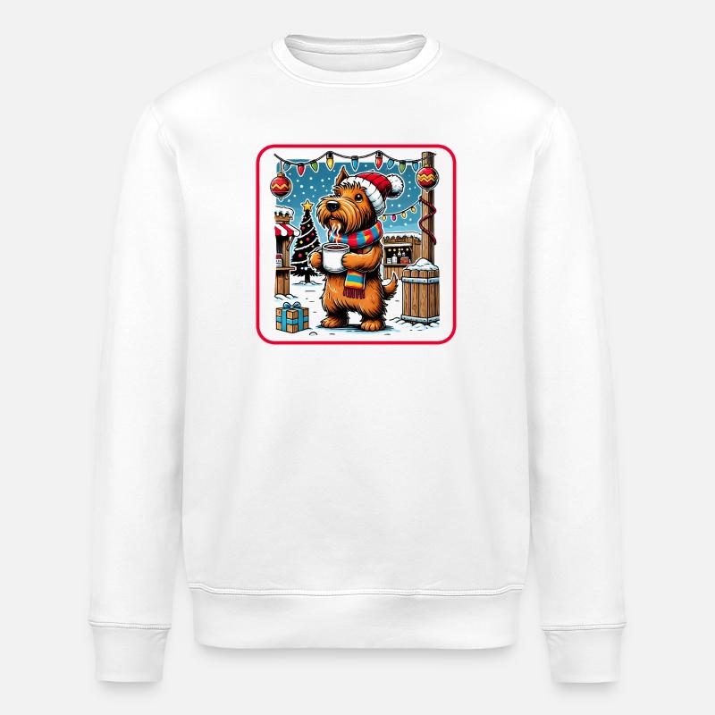 Marché de Noël Scottish Terrier - Sweat bio ROLLER Stanley/Stella Unisexe - blanc