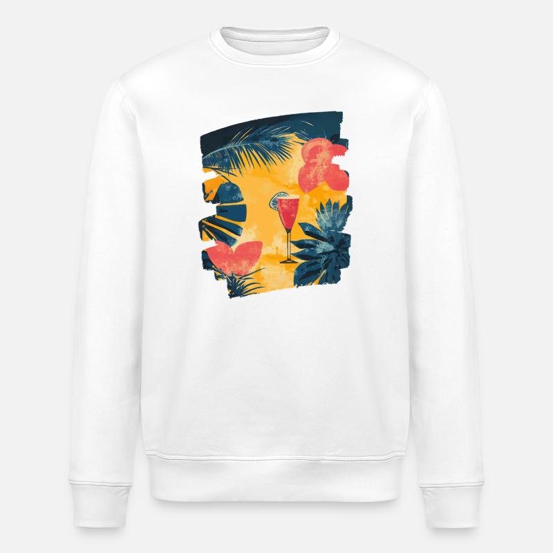 Cocktail d’été - Sweat bio ROLLER Stanley/Stella Unisexe - blanc