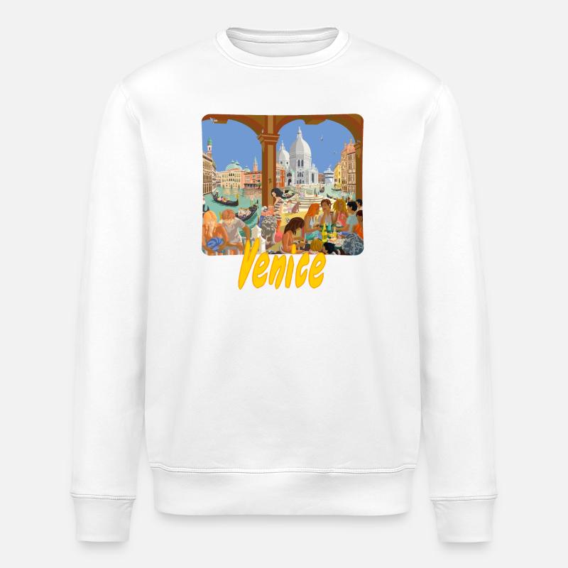 Venedig - Stanley/Stella Unisex Bio-Sweatshirt ROLLER - Weiß