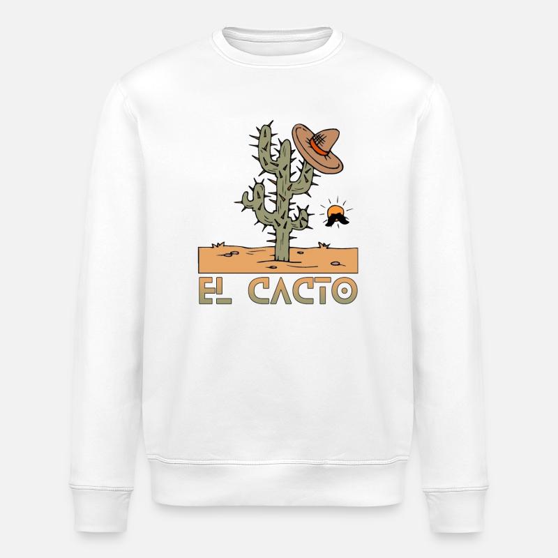 El Cacto 2 - Stanley/Stella ROLLER Unisex Organic Sweatshirt - white