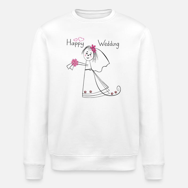 Joyeux mariage Hochzeit - Sweat bio ROLLER Stanley/Stella Unisexe - blanc