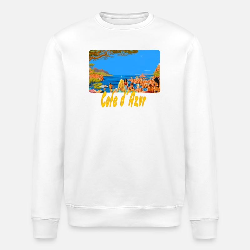 Cote d´ Azur - Stanley/Stella Unisex Bio-Sweatshirt ROLLER - Weiß