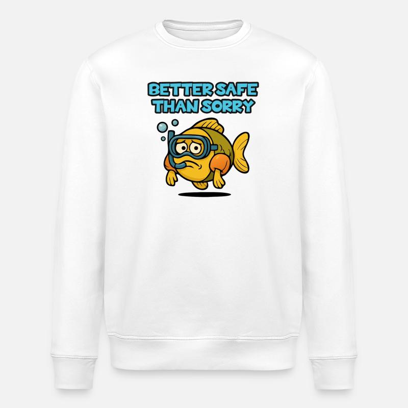 Sichere Tauchfische - Stanley/Stella Unisex Bio-Sweatshirt ROLLER - Weiß