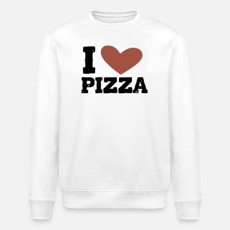 I love pizza - Stanley/Stella Unisex Bio-Sweatshirt ROLLER - Weiß