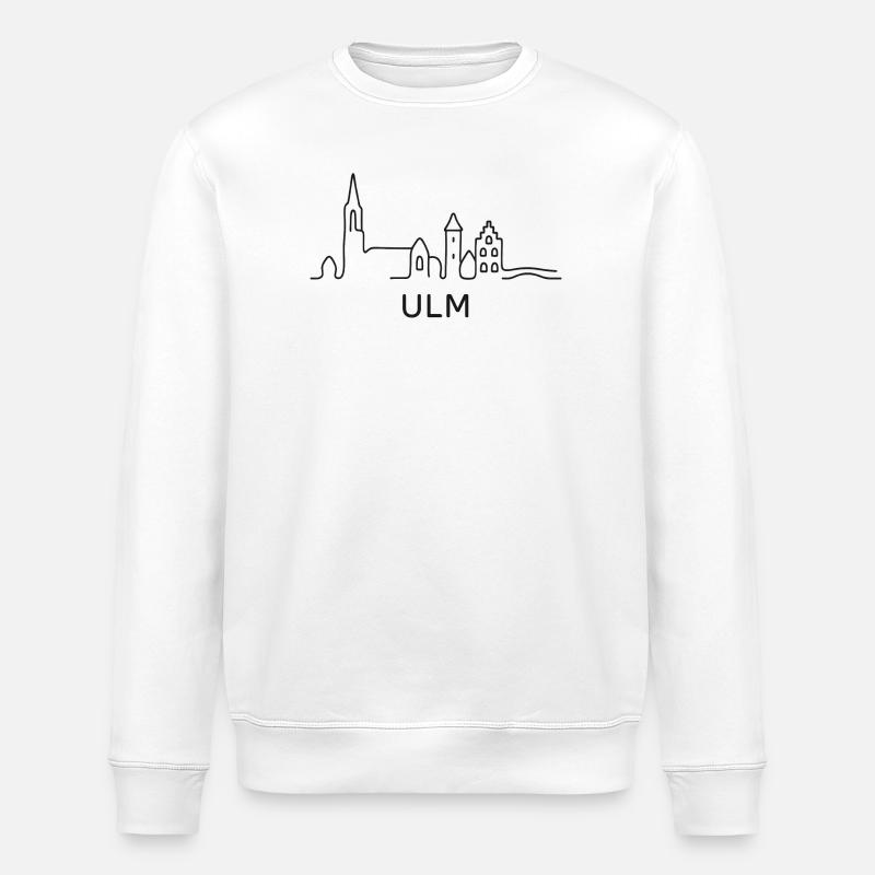 Ulm Skyline - Stanley/Stella Unisex Bio-Sweatshirt ROLLER - Weiß
