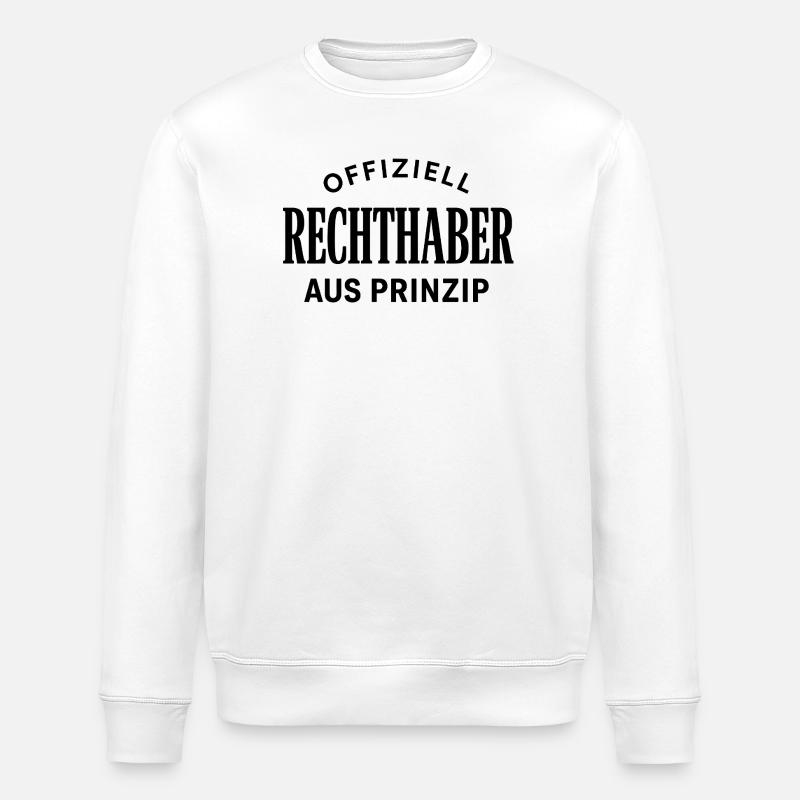 Offiziell Rechthaber - Stanley/Stella Unisex Bio-Sweatshirt ROLLER - Weiß