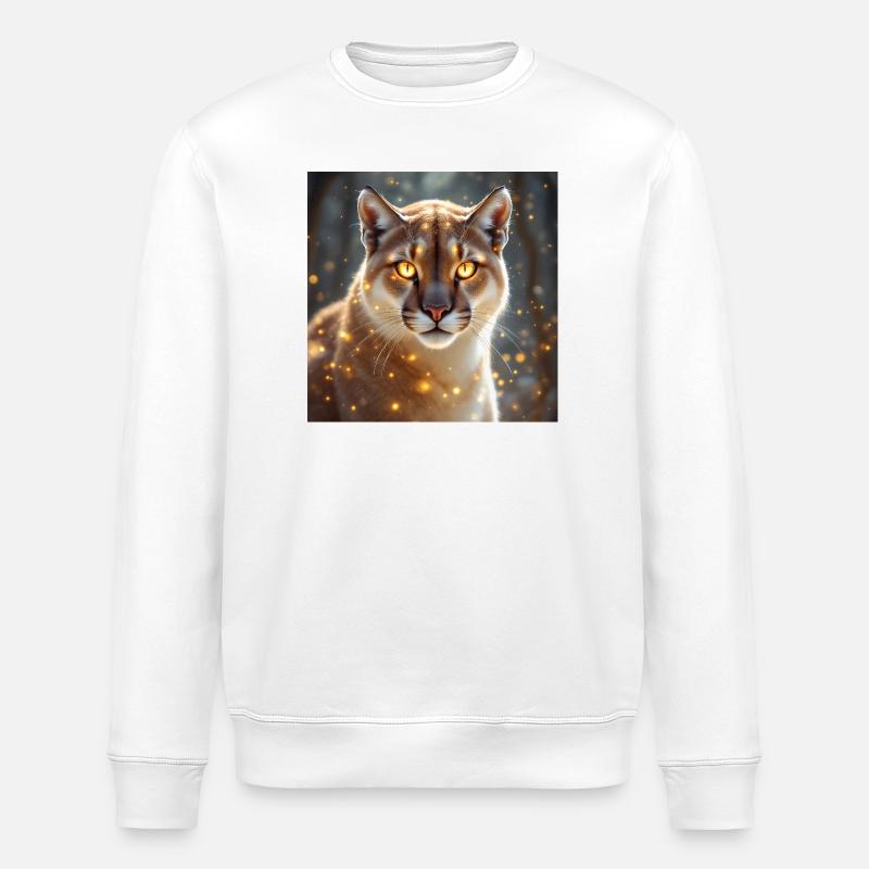 Krafttier Cougar - Stanley/Stella Unisex Bio-Sweatshirt ROLLER - Weiß