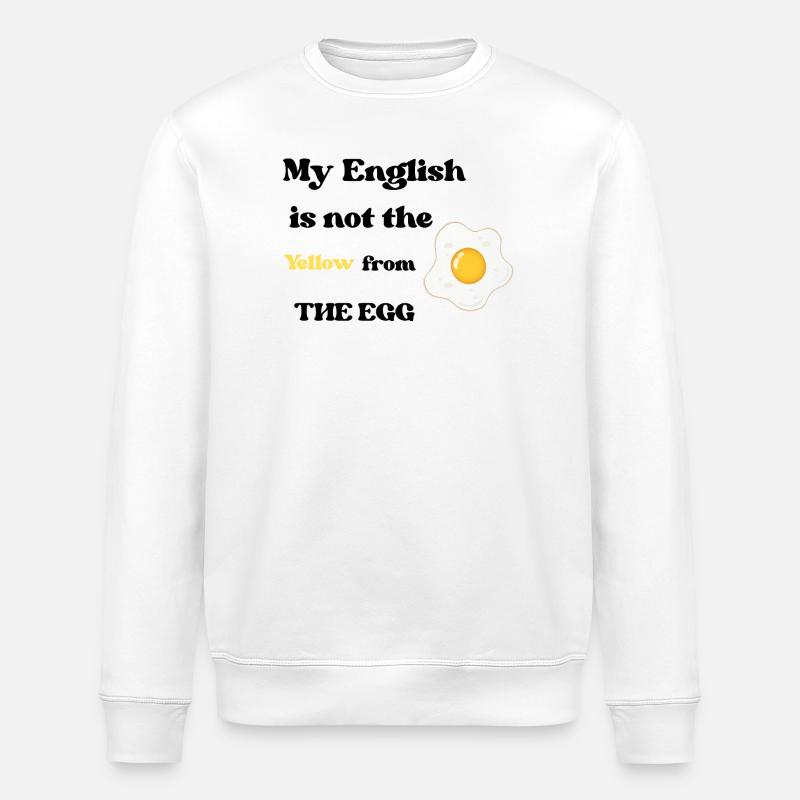 Frühstücks-Fried Egg Illustration - Stanley/Stella Unisex Bio-Sweatshirt ROLLER - Weiß