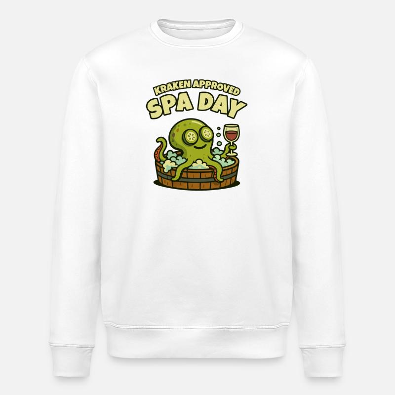 Journée Spa du Kraken - Sweat bio ROLLER Stanley/Stella Unisexe - blanc