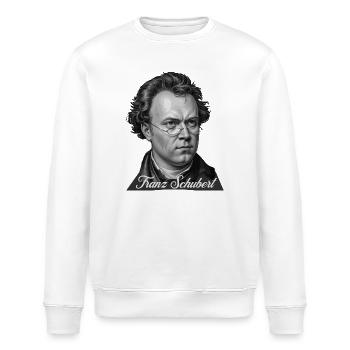 Komponist Franz Schubert Porträt - Stanley/Stella Unisex Bio-Sweatshirt ROLLER - Weiß - Vorne - Nik (191cm)