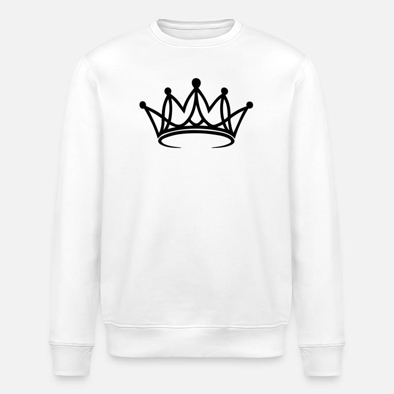 Crown, elegant, customizable - Stanley/Stella ROLLER Unisex Organic Sweatshirt - white