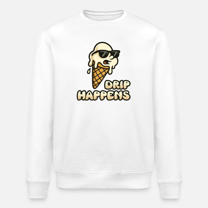 Tropfendes Eis - Stanley/Stella Unisex Bio-Sweatshirt ROLLER - Weiß