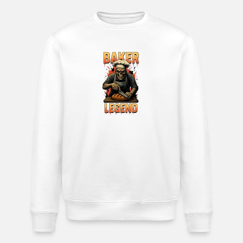 Bäcker Legende - Stanley/Stella Unisex Bio-Sweatshirt ROLLER - Weiß