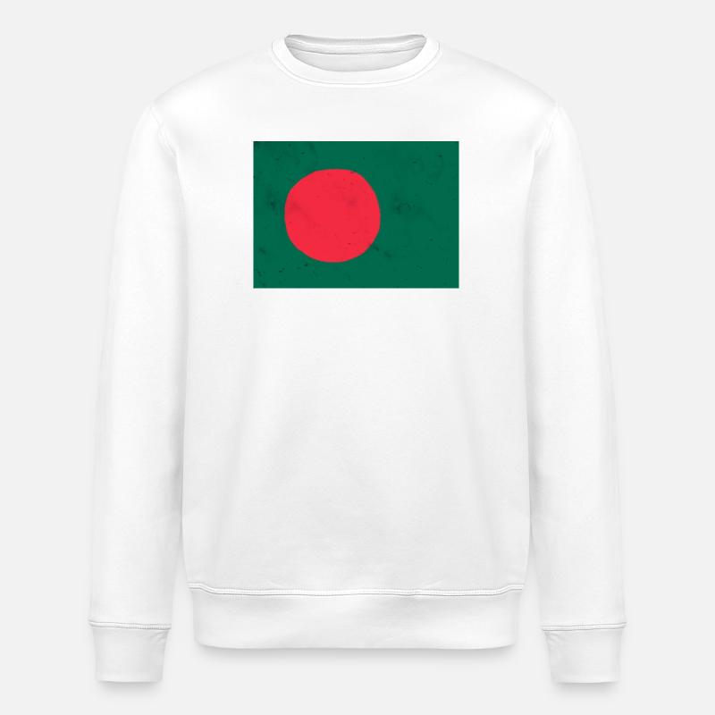 Flagge von Bangladesch - Stanley/Stella Unisex Bio-Sweatshirt ROLLER - Weiß