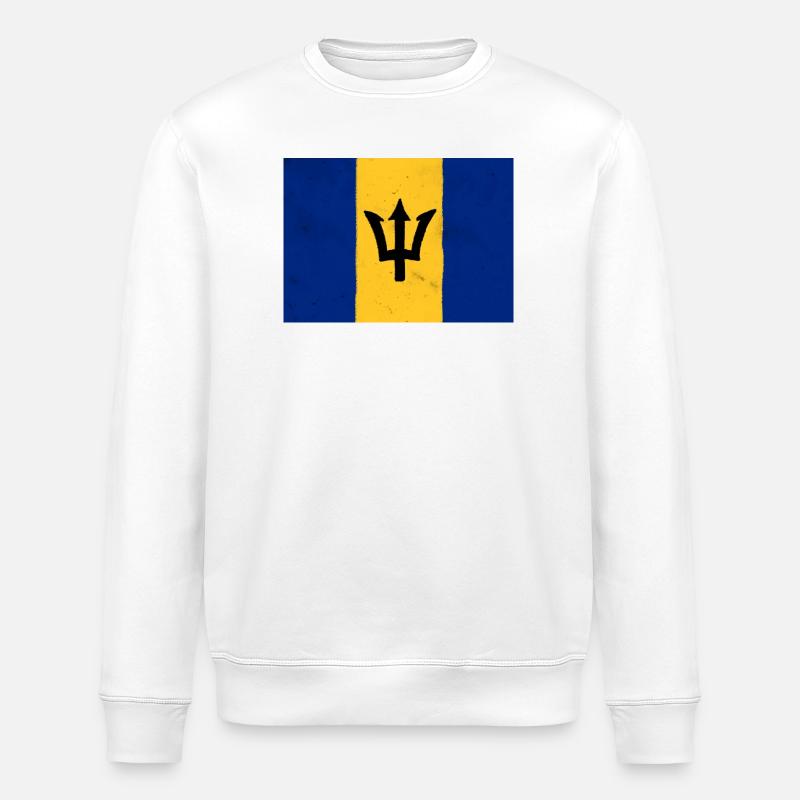 Drapeau de la Barbade - Sweat bio ROLLER Stanley/Stella Unisexe - blanc