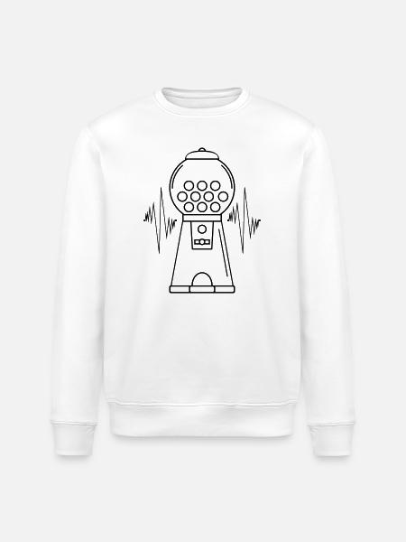 Chewing gum machine Puls - Stanley/Stella ROLLER Unisex Organic Sweatshirt - white
