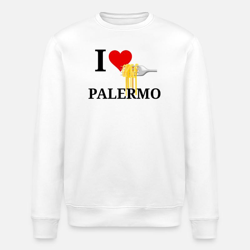Pasta Made Me Feel in Palermo - Stanley/Stella Unisex Bio-Sweatshirt ROLLER - Weiß