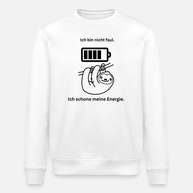 Je ne suis pas paresseux - Sweat bio ROLLER Stanley/Stella Unisexe - blanc