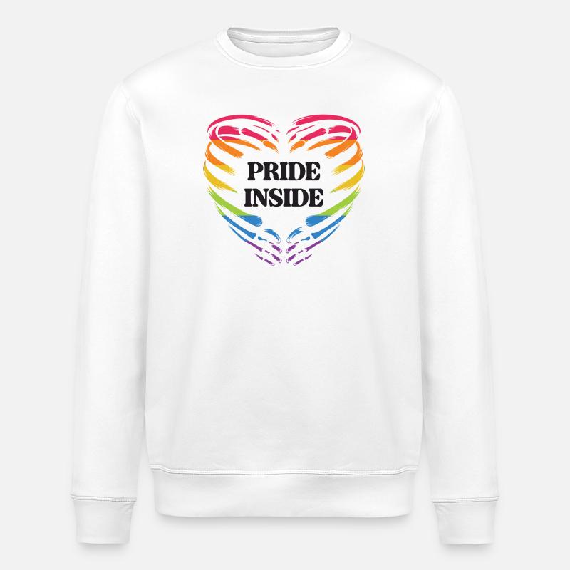 LGBT Pride Monat - Pride Inside - Stanley/Stella Unisex Bio-Sweatshirt ROLLER - Weiß