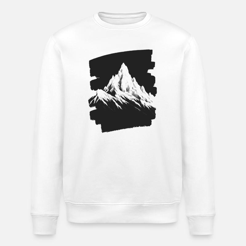 Berge Klettern Kletterer Wandern - Stanley/Stella Unisex Bio-Sweatshirt ROLLER - Weiß