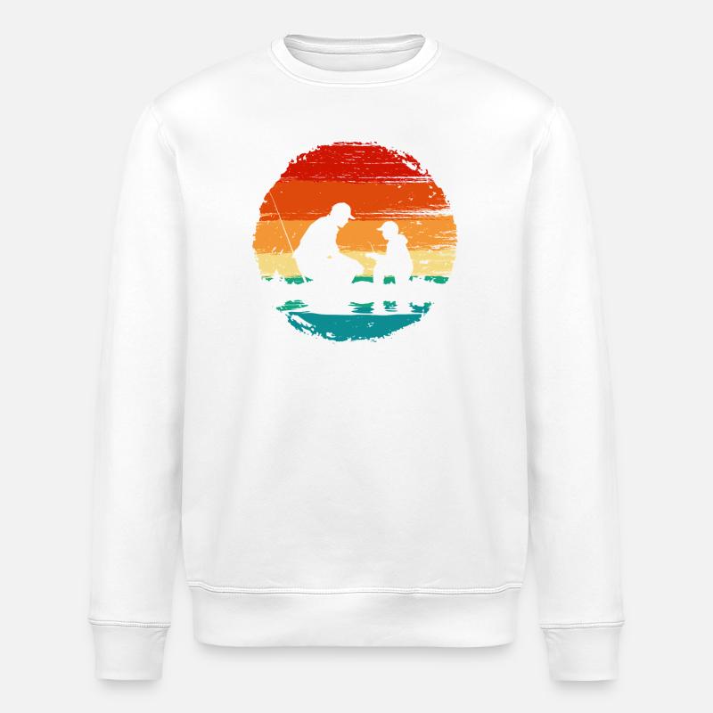 Sunset Silhouette Angelduo - Stanley/Stella Unisex Bio-Sweatshirt ROLLER - Weiß