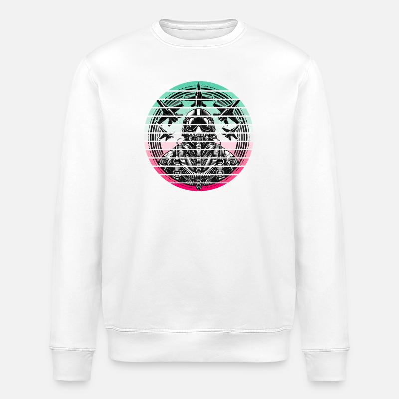 Jet Pilot – Air Force - Stanley/Stella Unisex Bio-Sweatshirt ROLLER - Weiß