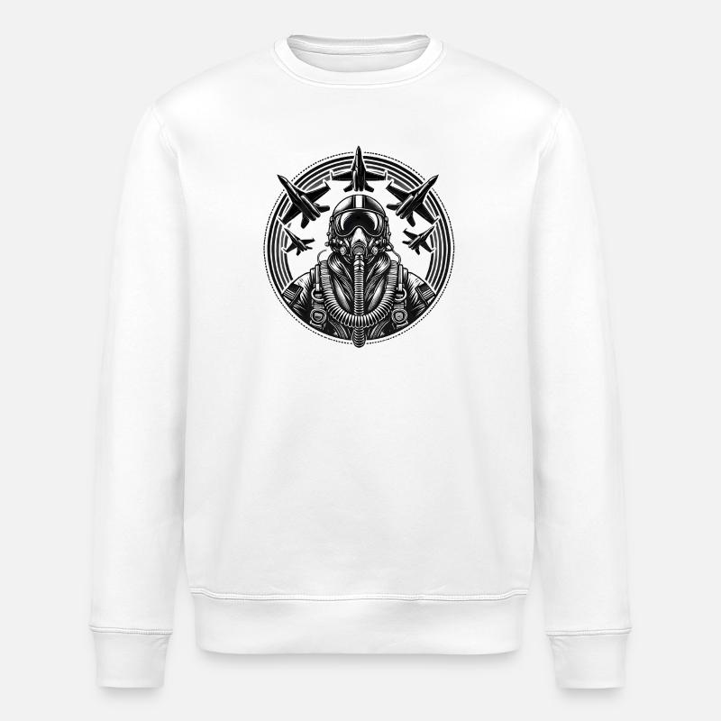 Jet Pilot – Air Force - Stanley/Stella Unisex Bio-Sweatshirt ROLLER - Weiß