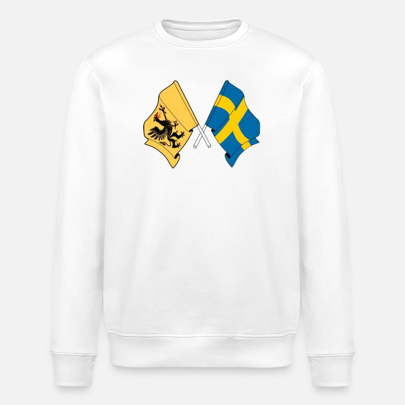 Södermanland & Sweden – One pride - Stanley/Stella ROLLER Unisex Organic Sweatshirt - white