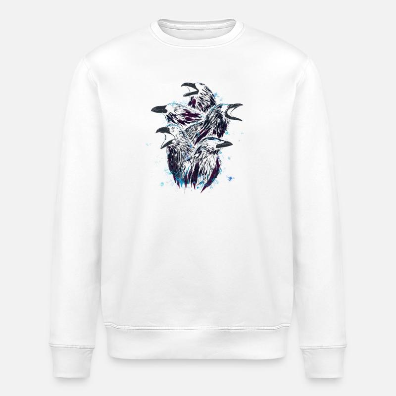 A Murder of Crows - Stanley/Stella Unisex Bio-Sweatshirt ROLLER - Weiß