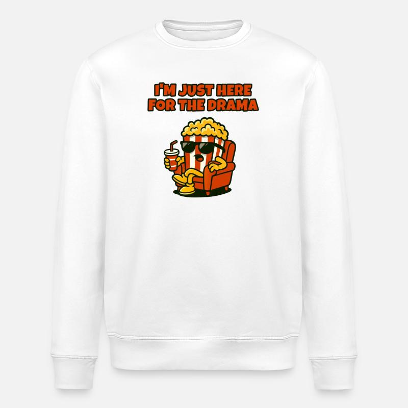 Popcorn-Diva-Drama - Stanley/Stella Unisex Bio-Sweatshirt ROLLER - Weiß
