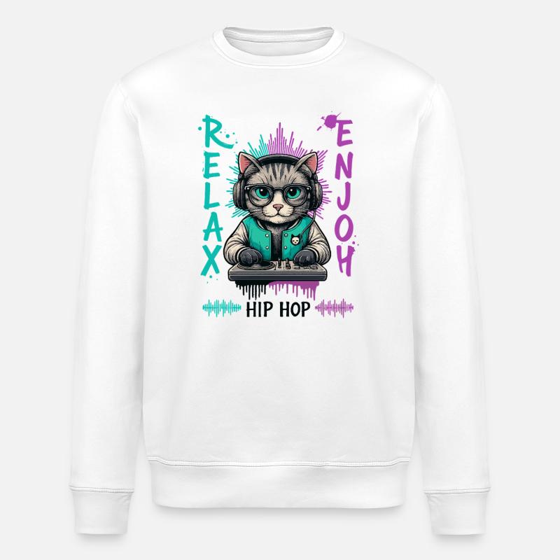 CatDJ Hip-Hop Splash - Sweat bio ROLLER Stanley/Stella Unisexe - blanc
