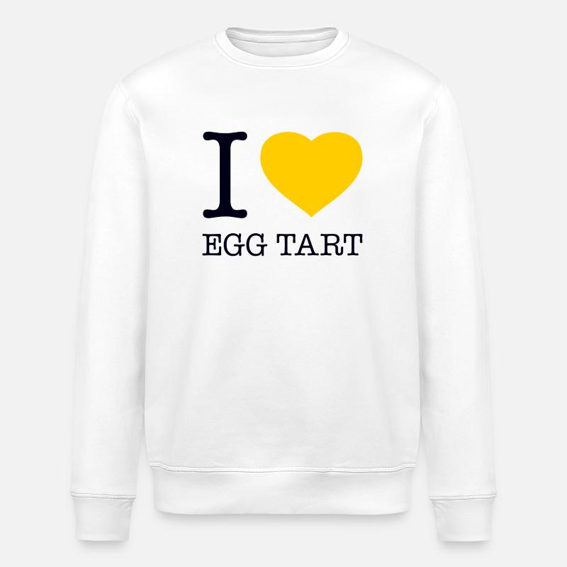 I LOVE EGG TART - Stanley/Stella Unisex Bio-Sweatshirt ROLLER - Weiß