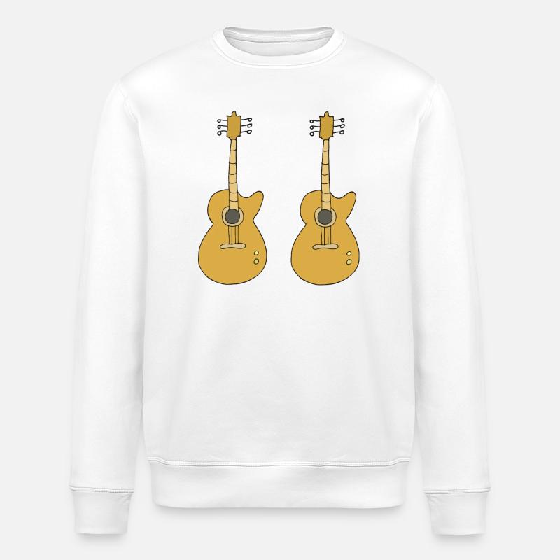 gitarren duett - Stanley/Stella Unisex Bio-Sweatshirt ROLLER - Weiß