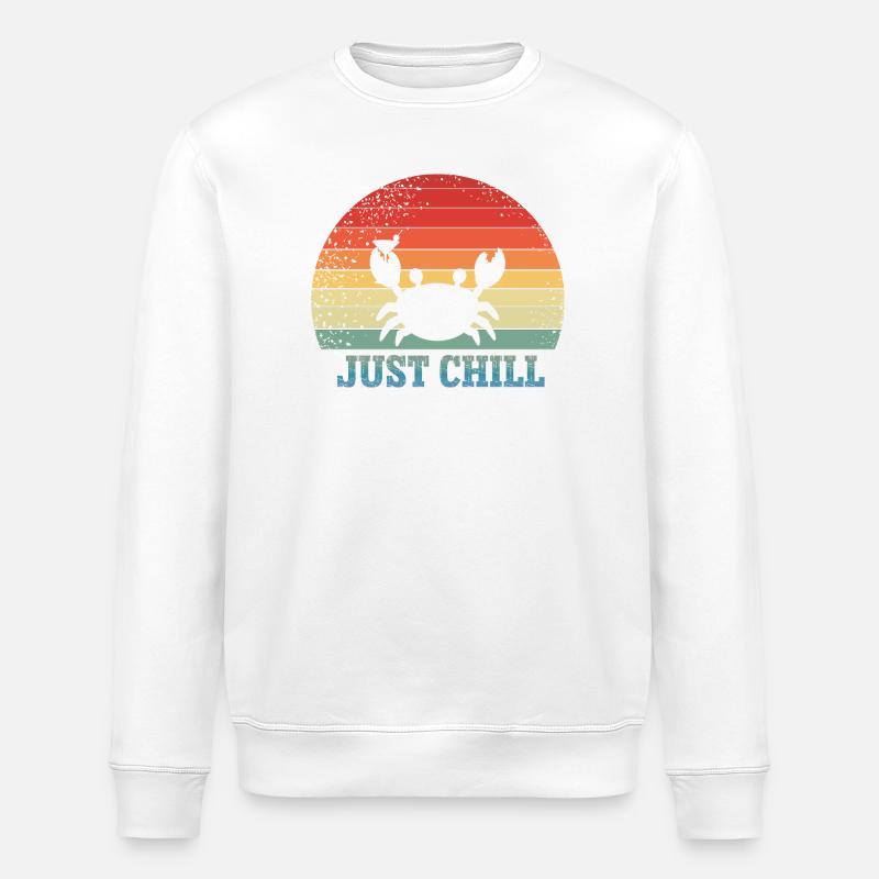 Just chill - Urlaubskrabbe - Stanley/Stella Unisex Bio-Sweatshirt ROLLER - Weiß