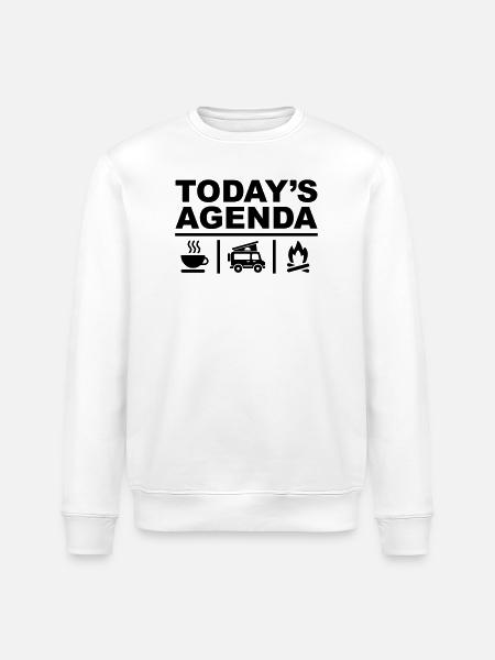 Today's Agenda - Stanley/Stella ROLLER Unisex Organic Sweatshirt - white
