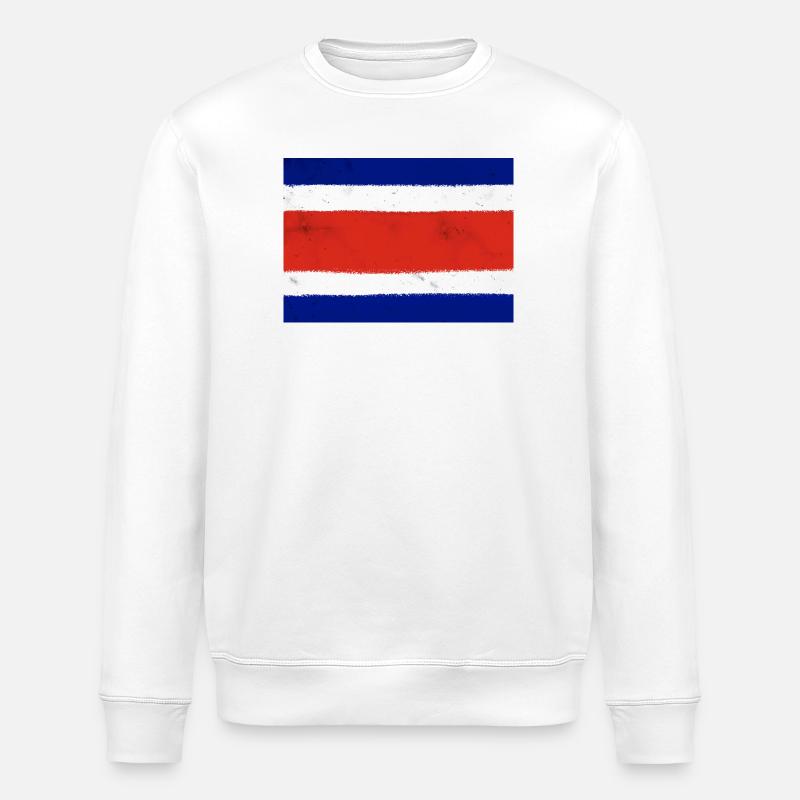 Drapeau du Costa Rica - Sweat bio ROLLER Stanley/Stella Unisexe - blanc