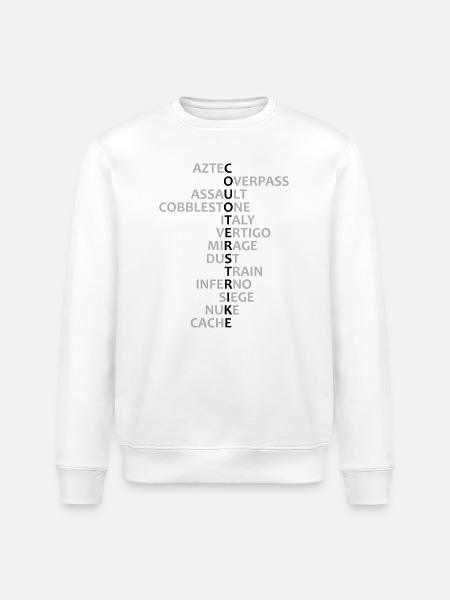 CS Maps - Stanley/Stella Unisex Bio-Sweatshirt ROLLER - Weiß